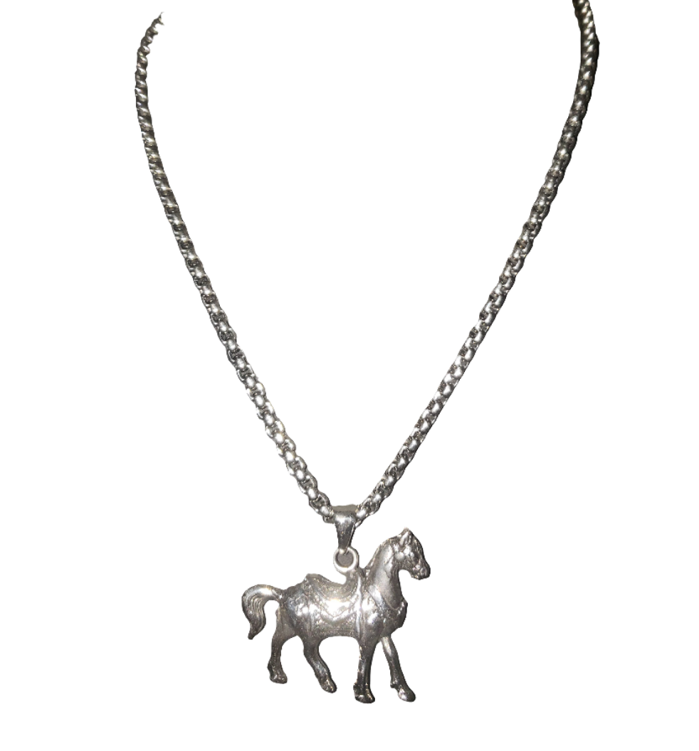 Stainless Steel Chain with Horse Pendant
