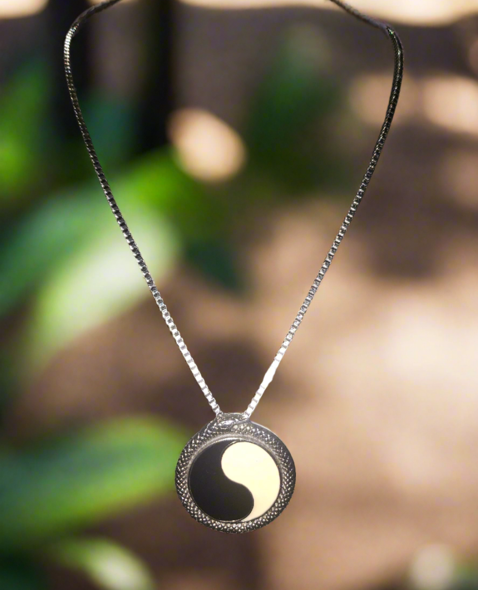 Stainless Steel Chain with Yin Yang Symbol