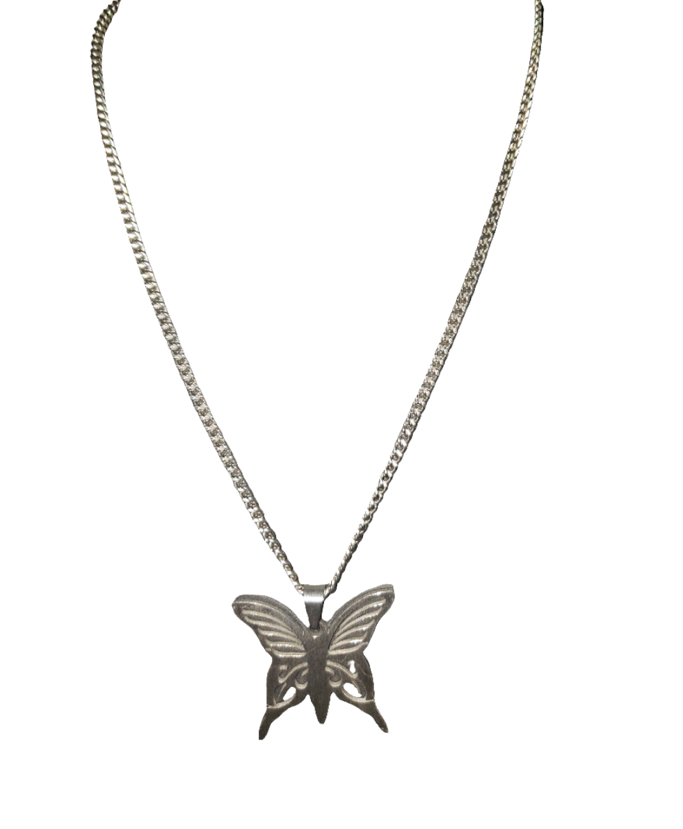 Stainless Steel Chain with Butterfly Pendant
