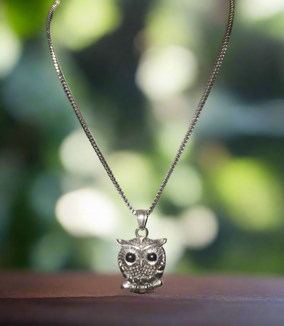 Stainless Steel Chain with Owl Pendant