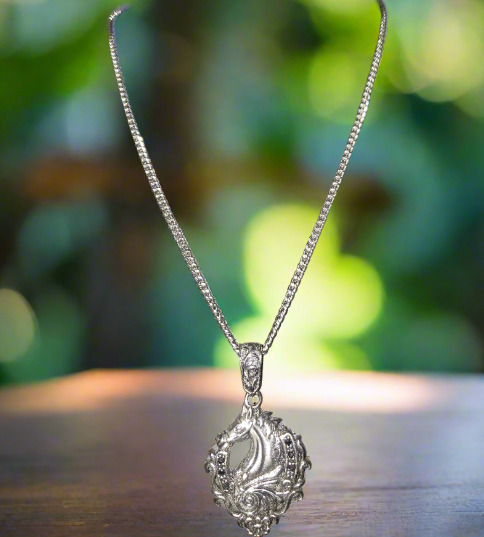 Stainless Steel Chain with Horse Pendant