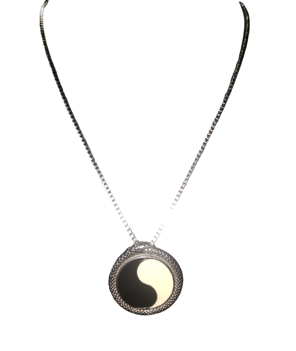 Stainless Steel Chain with Yin Yang Symbol
