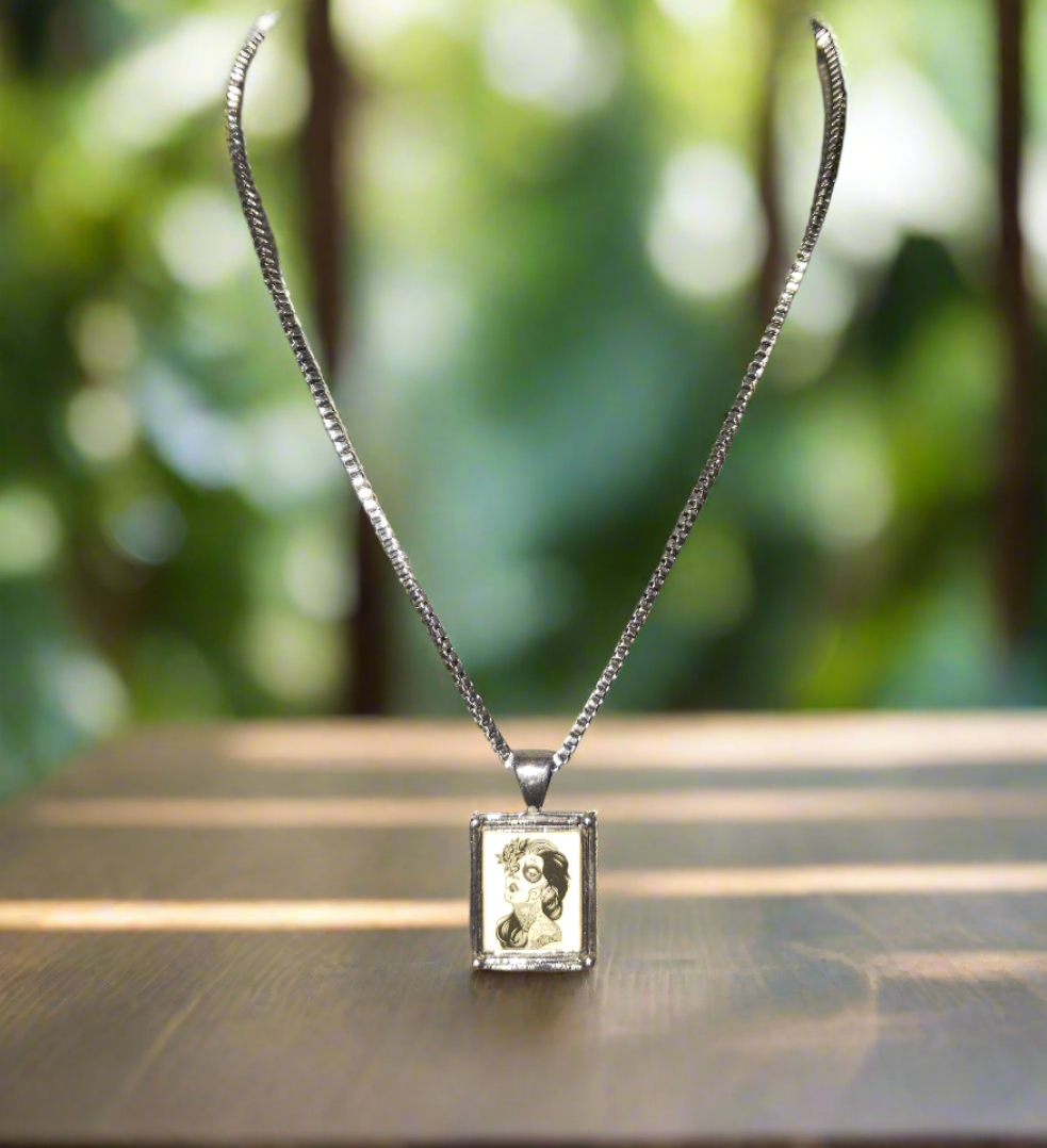 Stainless Steel Chain with DOD Girl Pendant