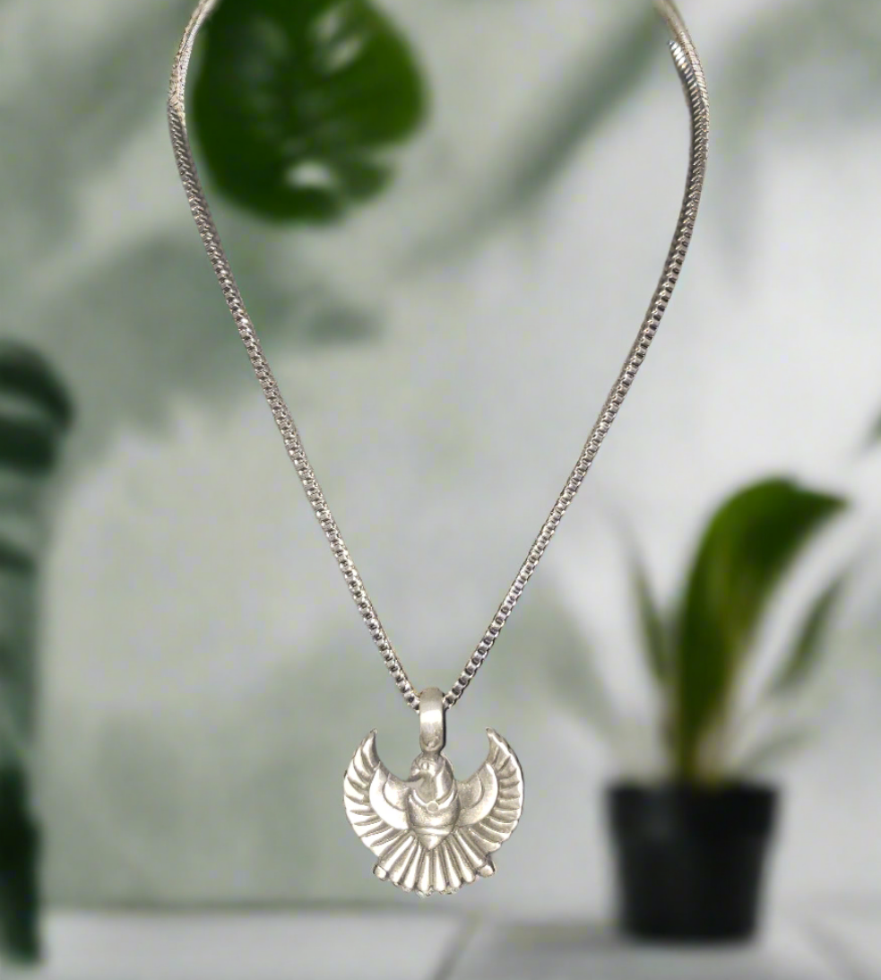 Stainless Steel Chain with Egyptian Beetle Pendant