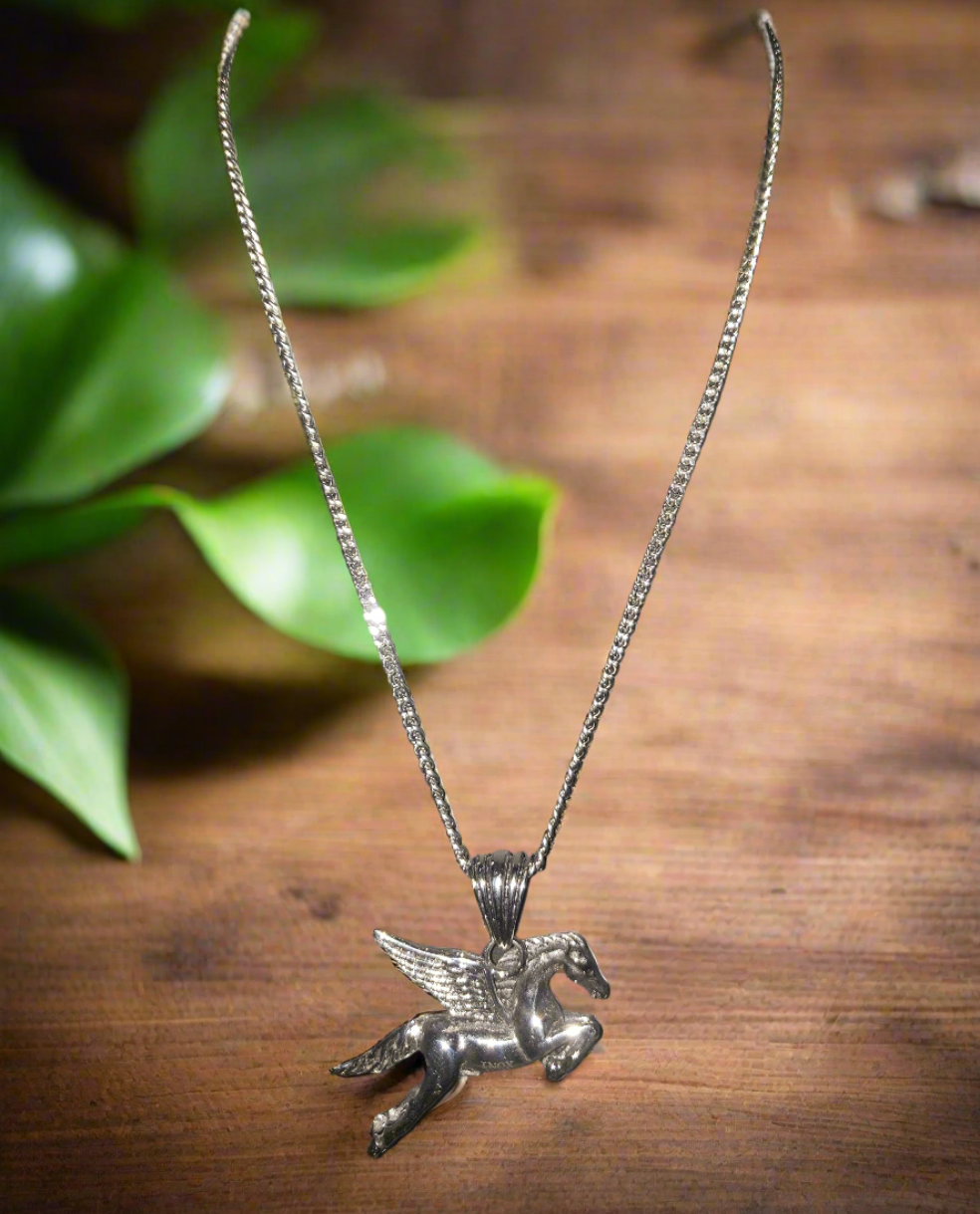 Stainless Steel Chain with Pegasus Pendant