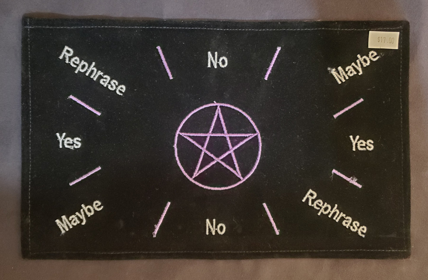 Black Velvet Pentacle Pendulum Mat