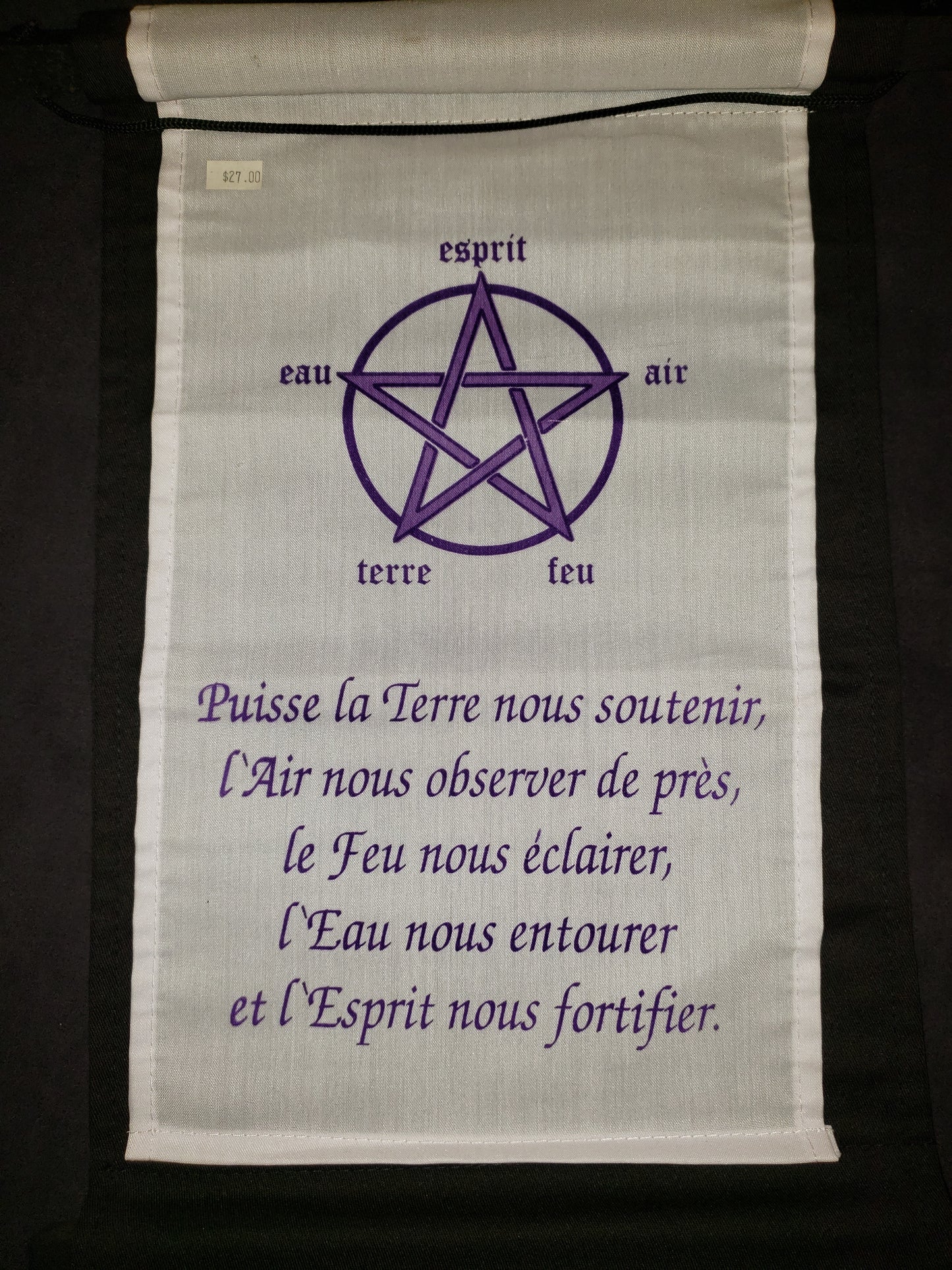 Spiritual Tapestry Purple Pentagram