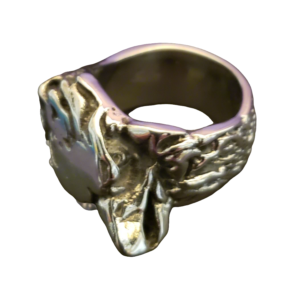 Men's Steel Eagle Head Ring