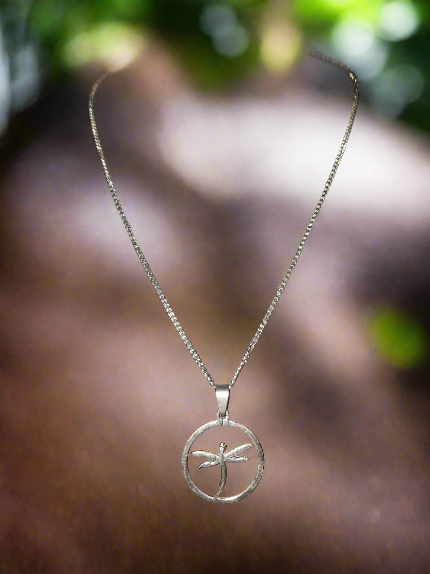 Stainless Steel Chain with Dragonfly Pendant