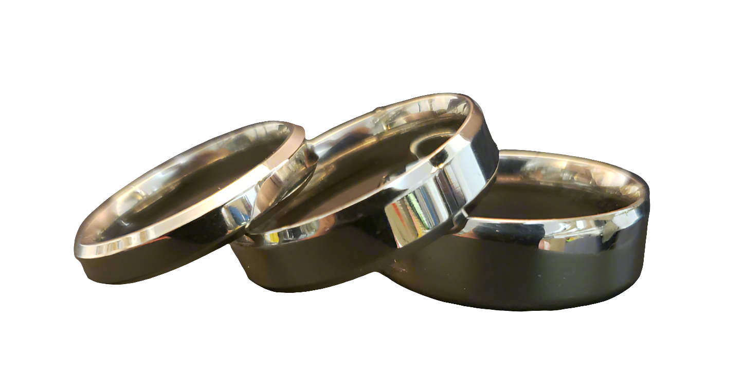 Ladies/Men's Flat Simple Steel Wedding Band Ring