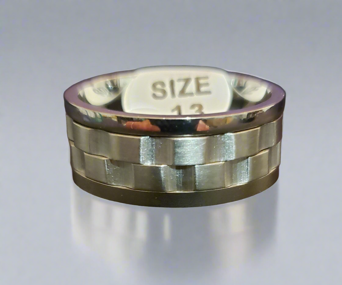Spinner Ring Double Wide Gears