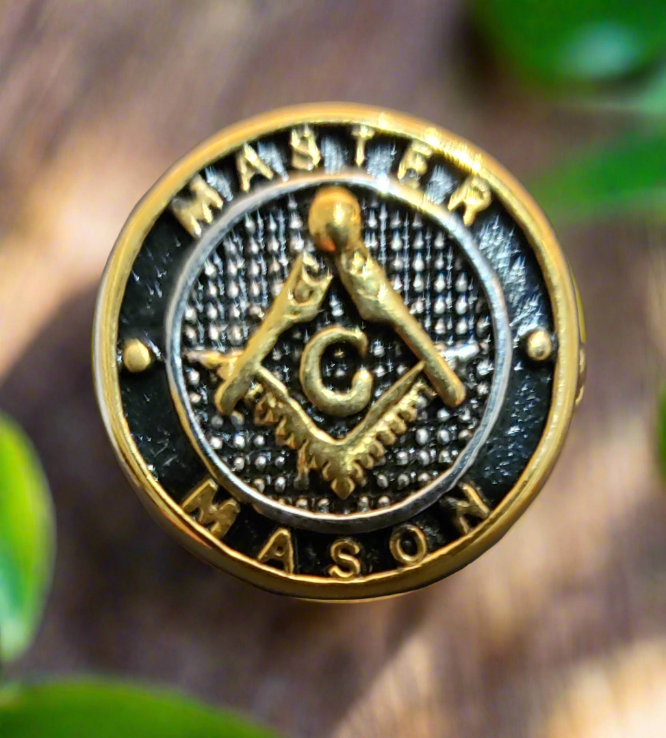Men's Steel Masonic Master Ring
