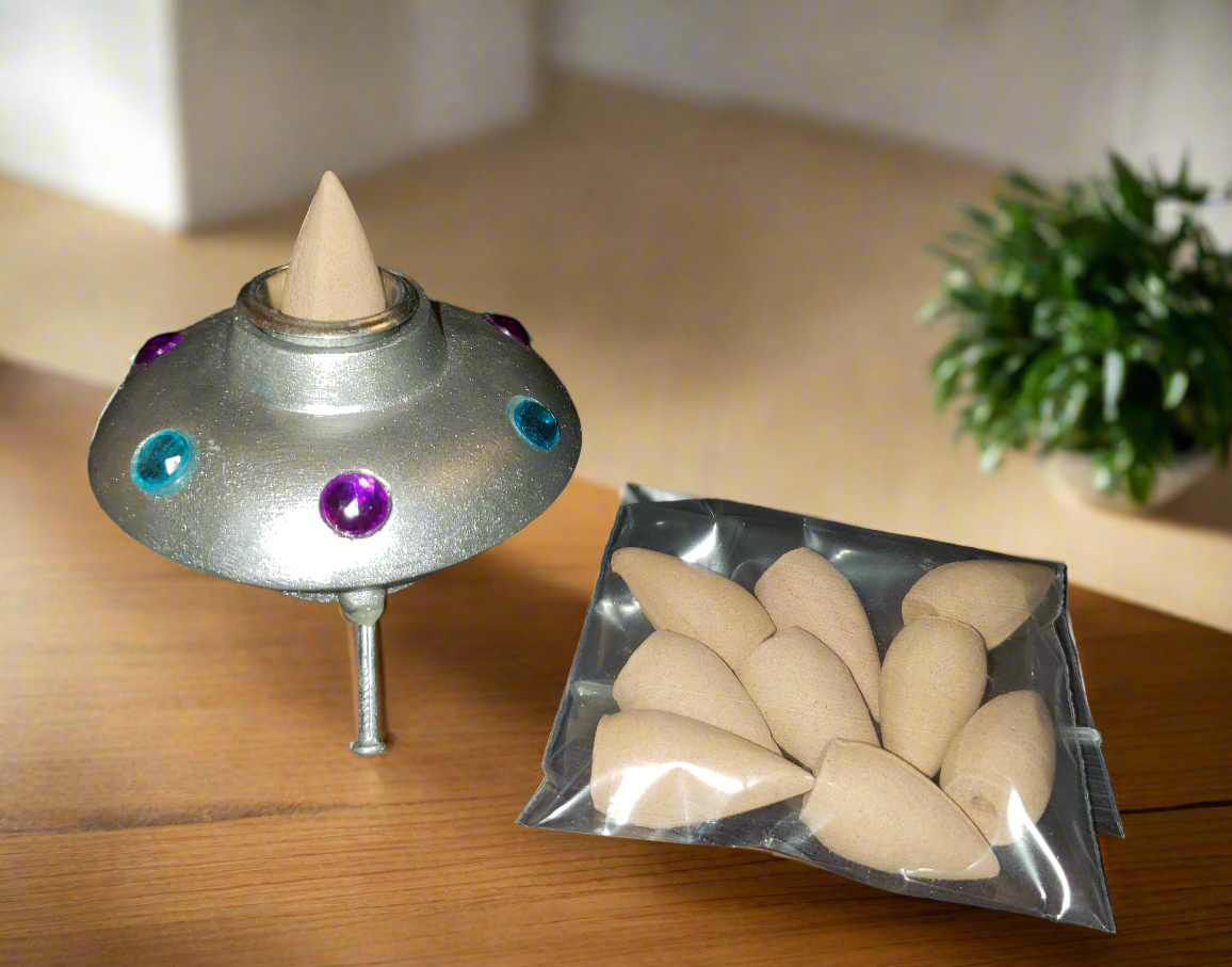 Mini Alien Space Ship Back Flow Incense Burner