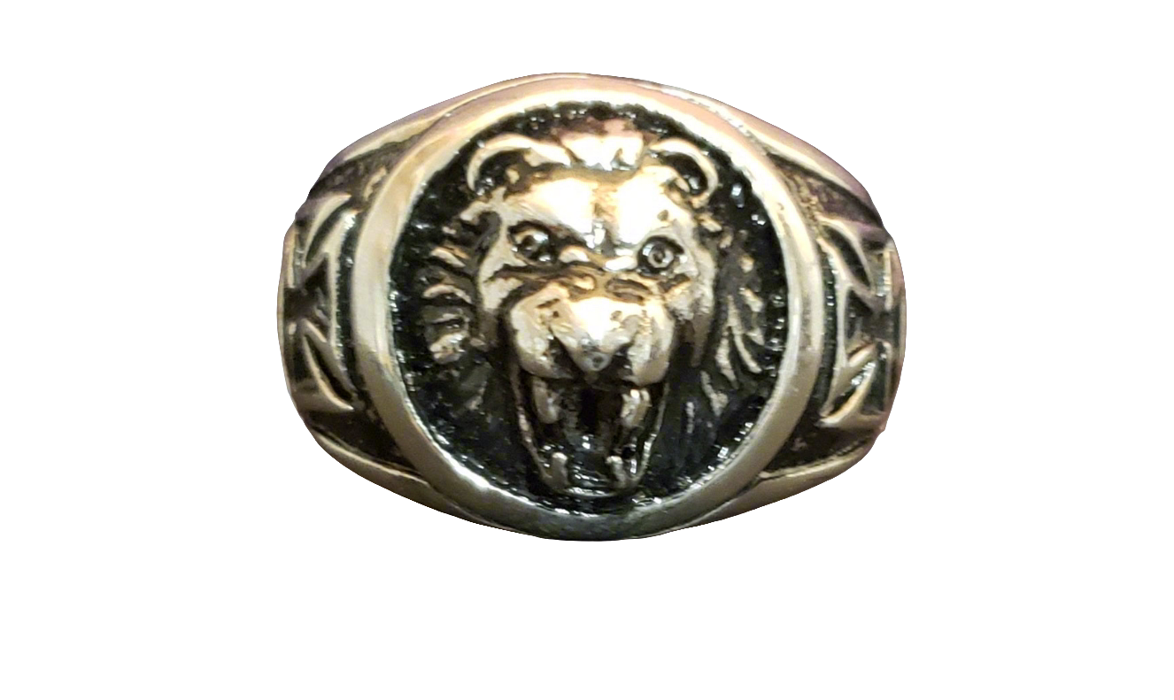 Men's Steel Lion Ring