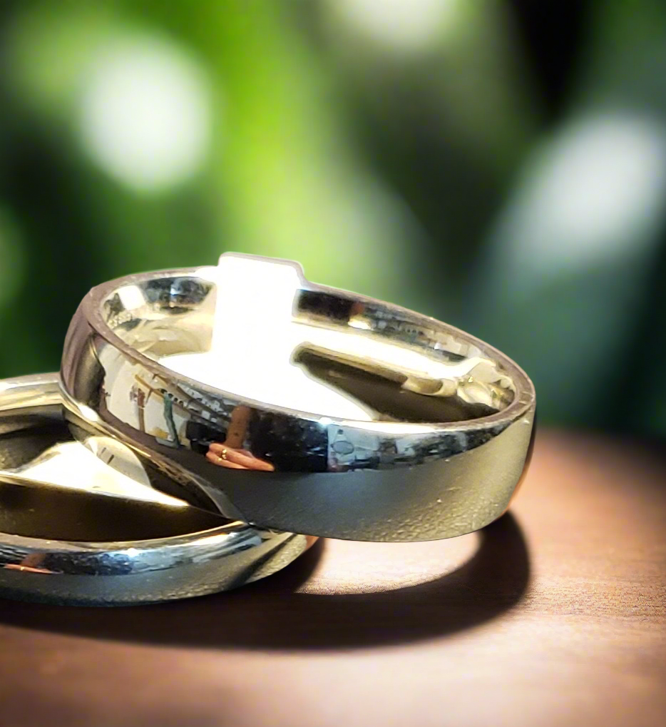 Ladies/Men's Simple Steel Band Ring