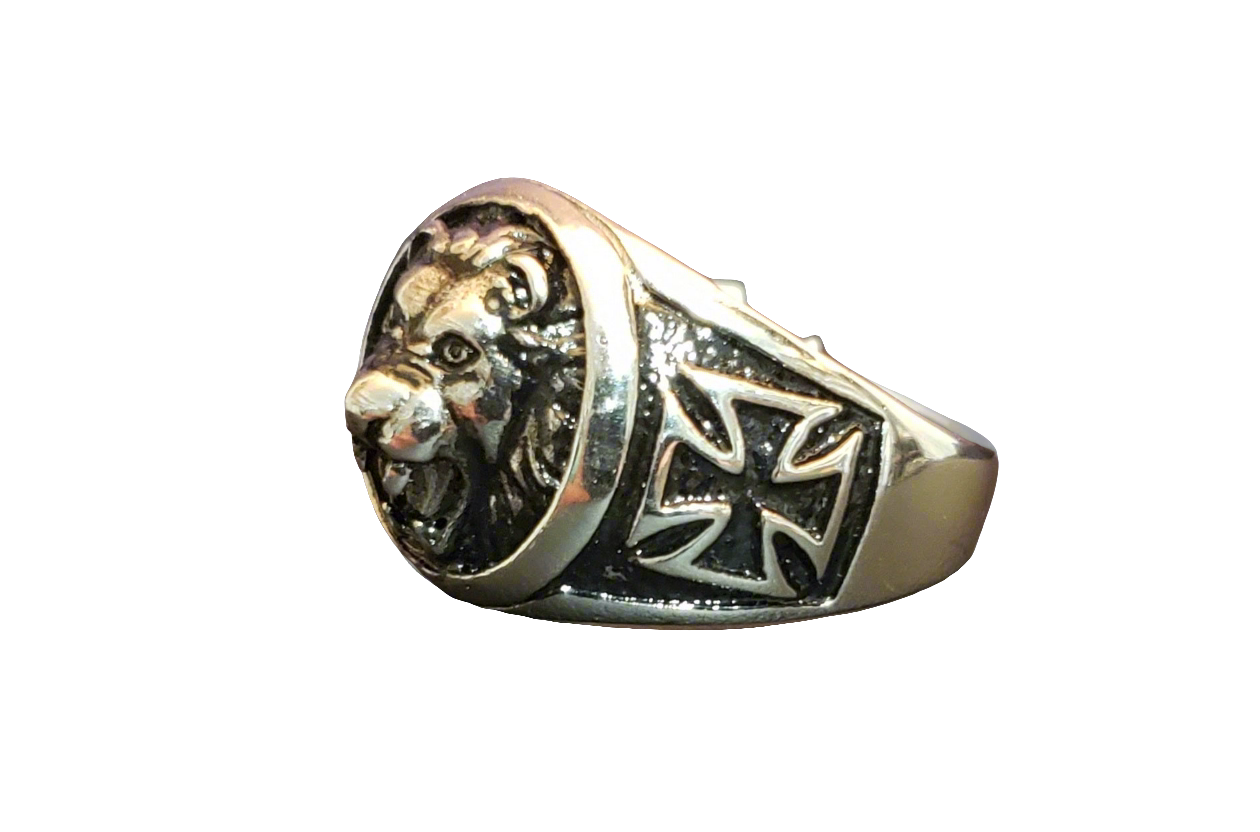 Men's Steel Lion Ring