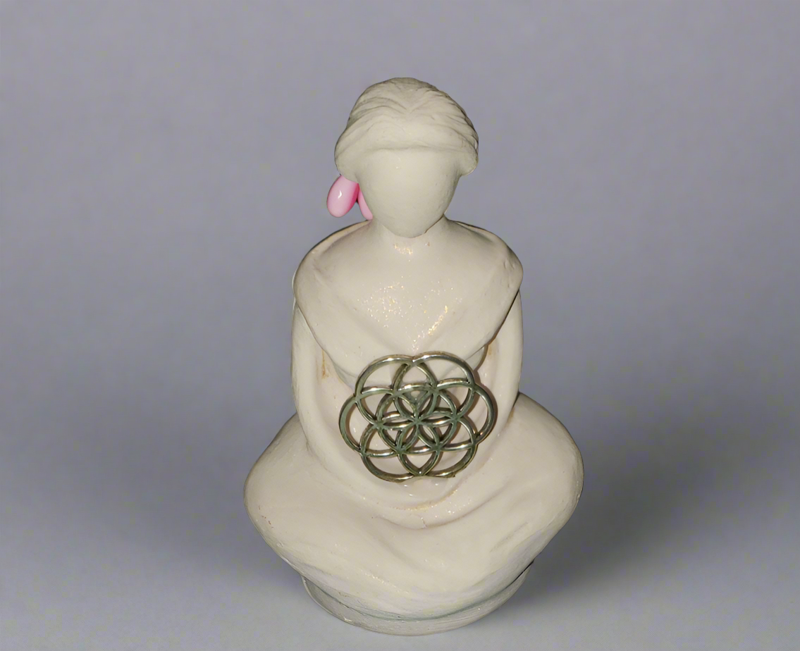 Ancient Goddess Terra Cotta Figurines Sacred Flower