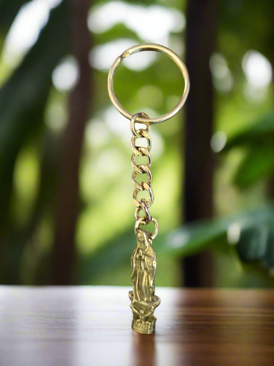 Handmade Keychain with Virgin Mary Charm
