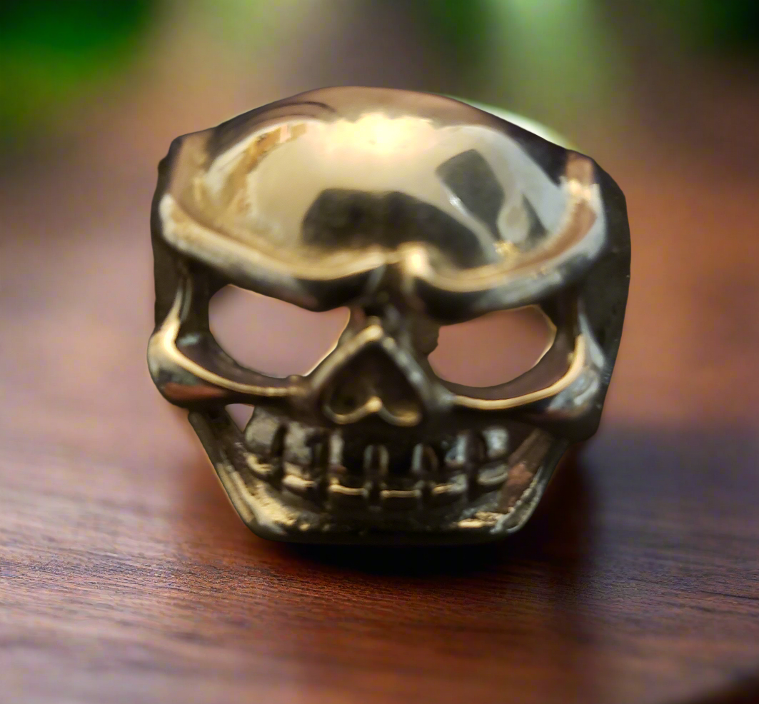 Men's Steel Hollow Eyed Skull Ring