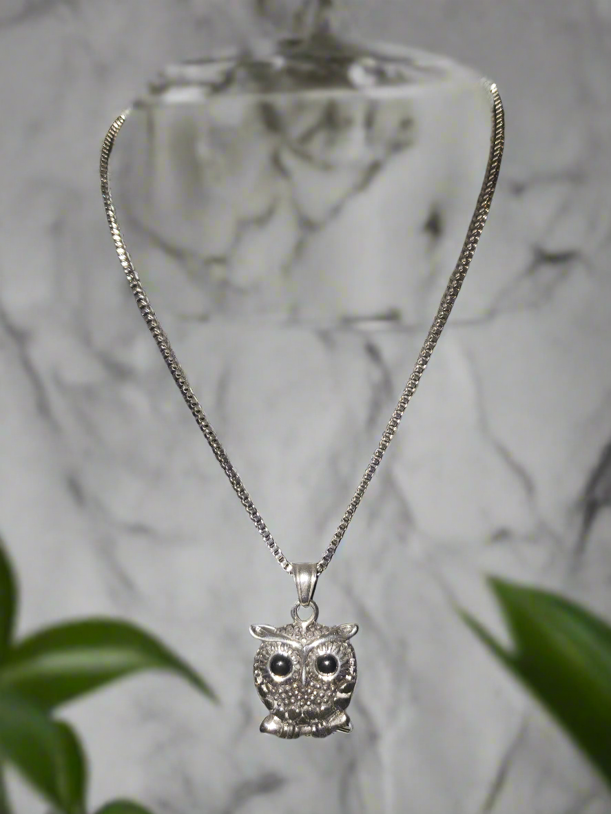 Stainless Steel Chain with Owl Pendant