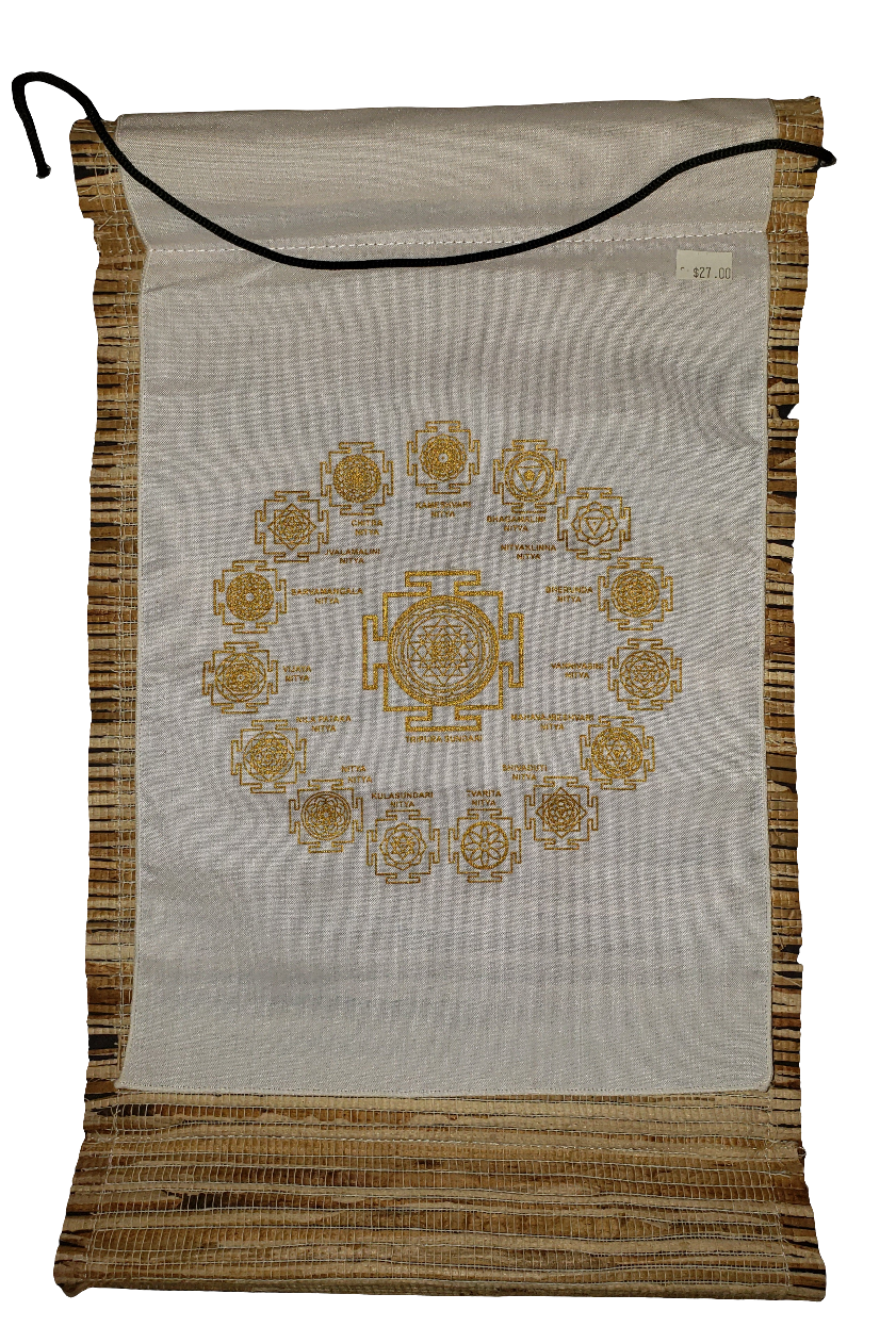 Spiritual Bamboo Vedic Symbols Tapestry