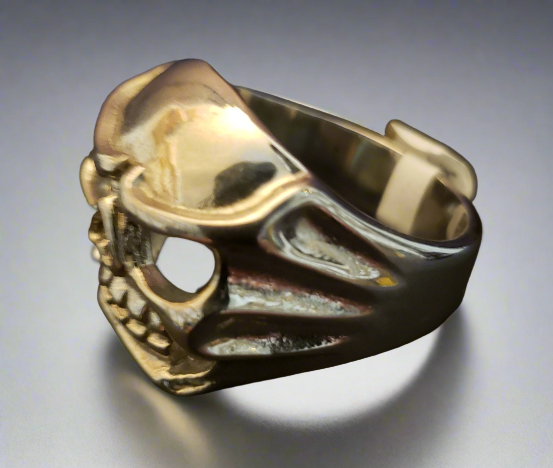 Men's Steel Hollow Eyed Skull Ring