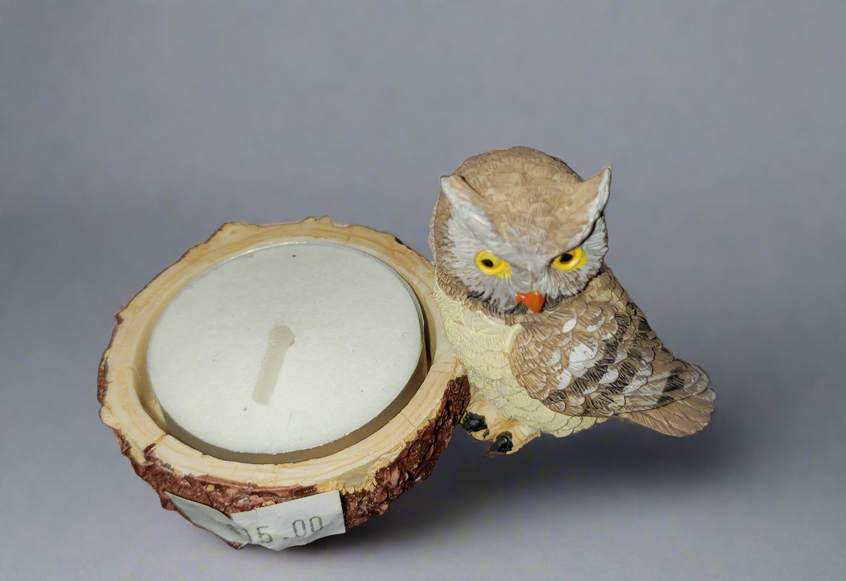 Brown Owl Tea Light Holder