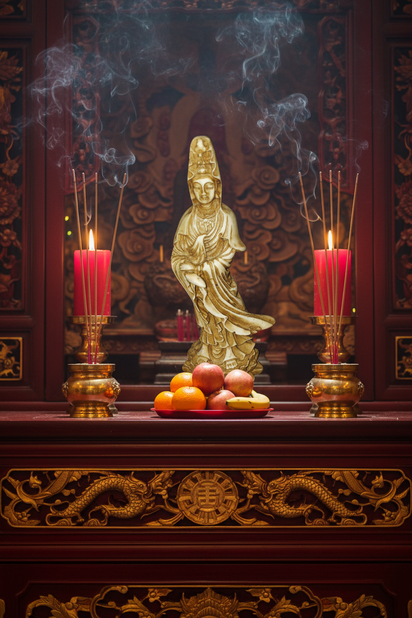 Ancient Goddess Figurine Quan Yin