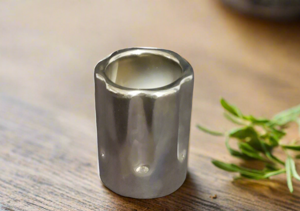 Silver Revolver Style Shot Glasses