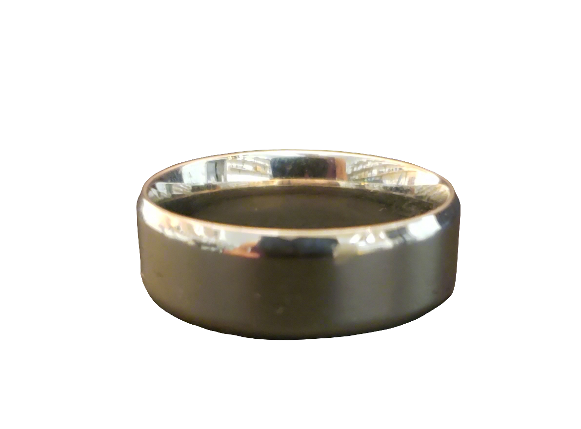 Ladies/Men's Flat Simple Steel Wedding Band Ring