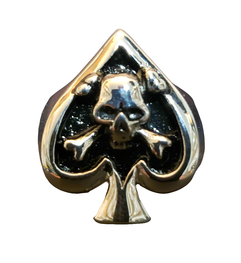 Men's Steel Ace of Spades Ring