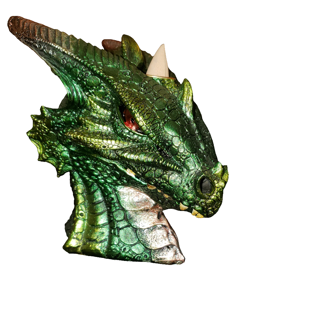 Medieval Dragon Head back Flow Incense Burner