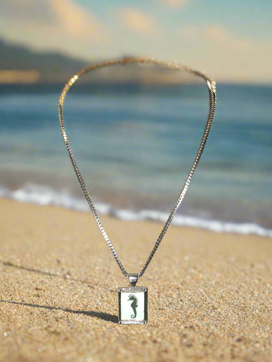 Stainless Steel Chain with Seahorse Pendant