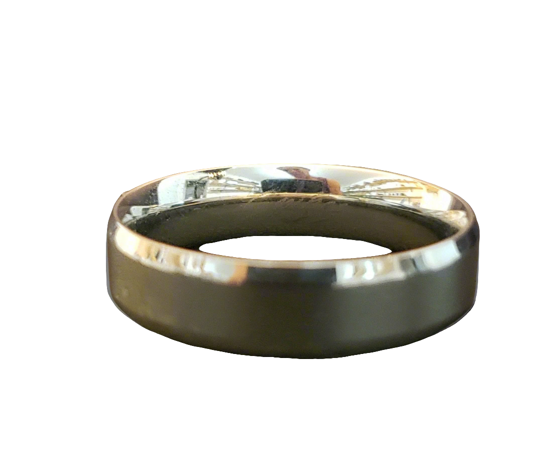 Ladies/Mens Flat Simple Steel Wedding Band Ring