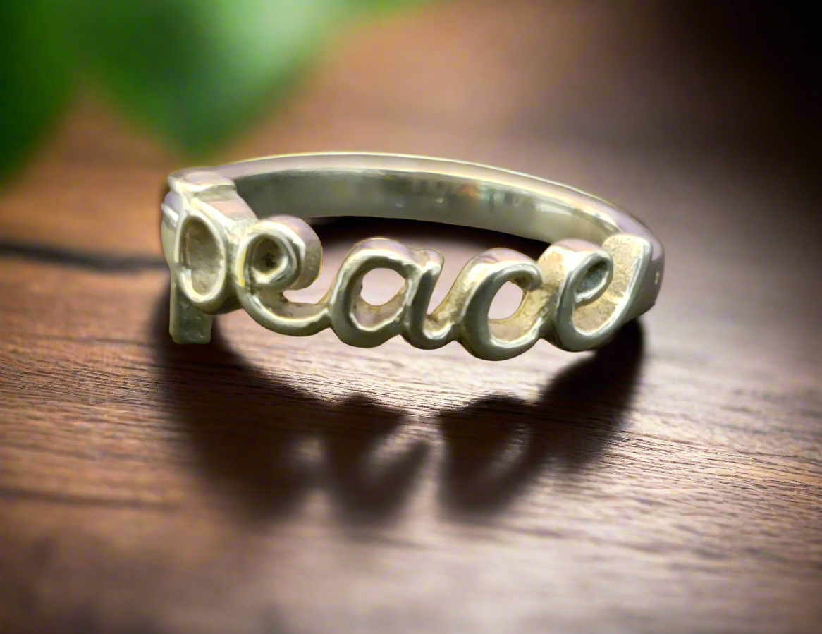 Stainless Steel "Peace" Ring
