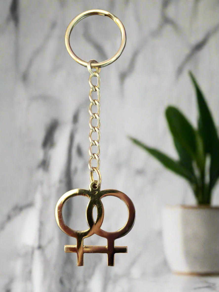 Handmade Keychain with Pride Venus Symbols