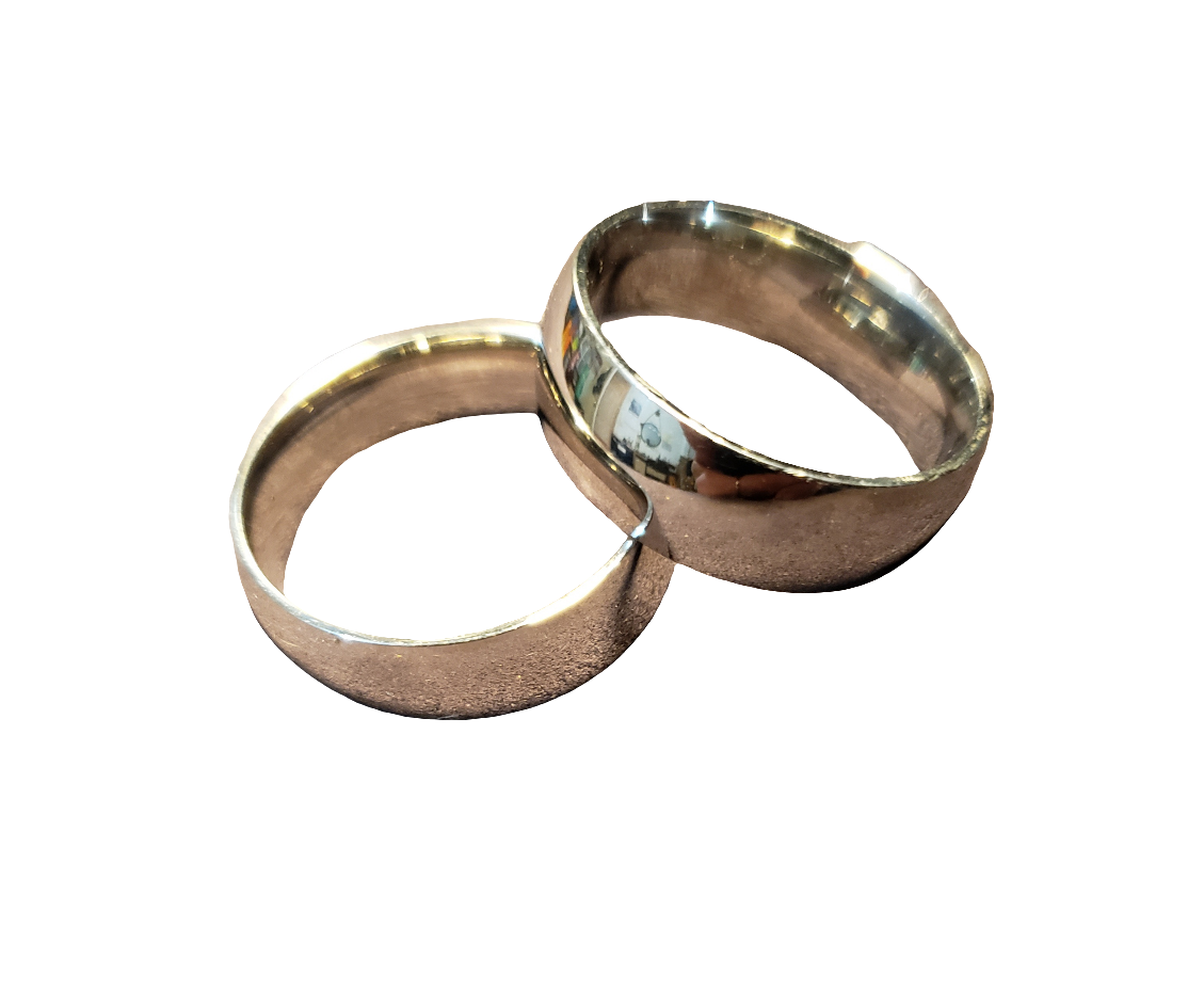 Ladies/Men's Simple Steel Band Ring