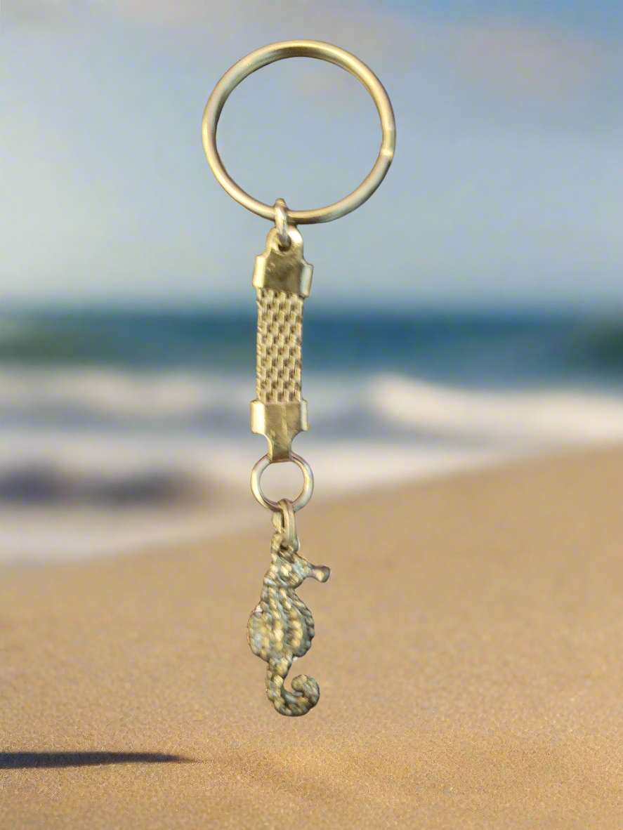 Handmade Keychain with Sea Horse Charm