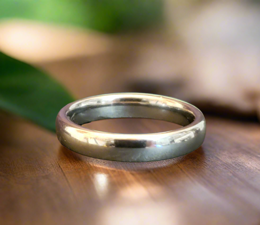 Ladies/Men's Simple Steel Band Ring