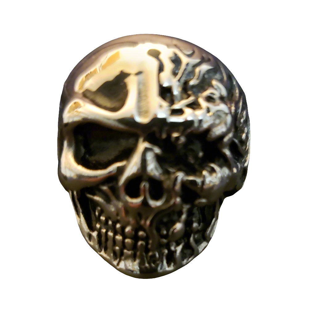 Men's Steel Walking Death Skull Ring