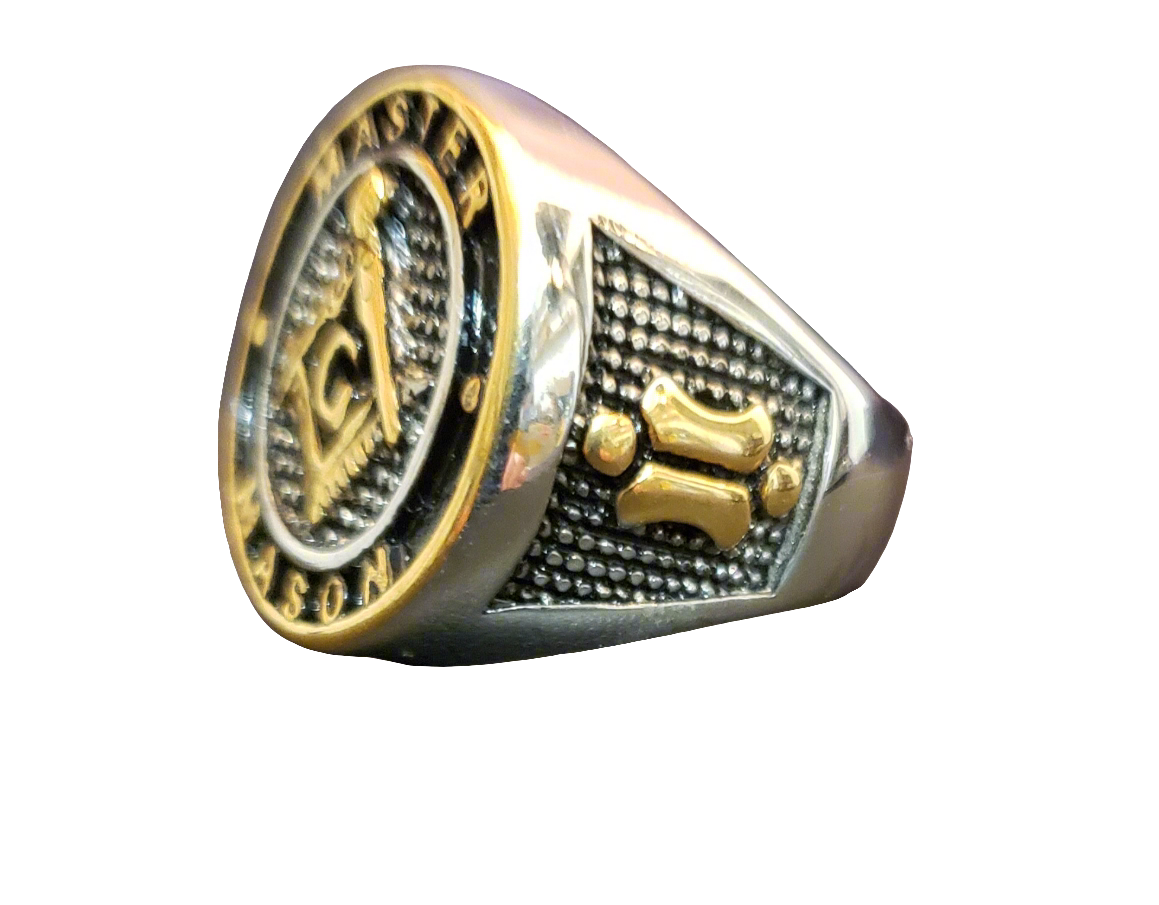 Men's Steel Masonic Master Ring