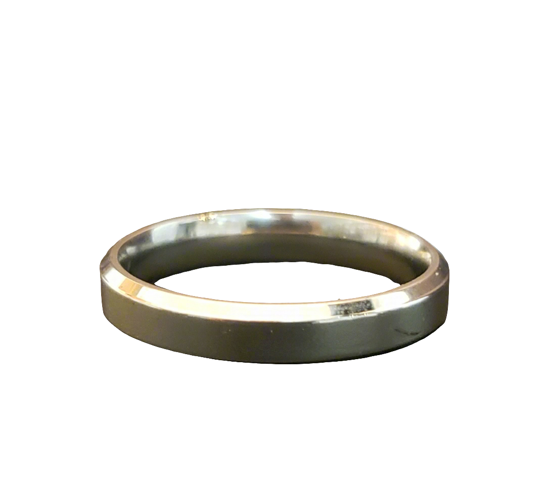 Ladies/Men's Flat Simple Steel Wedding Band Ring