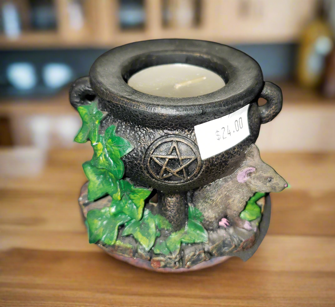 Mouse & Cauldron Tea Light