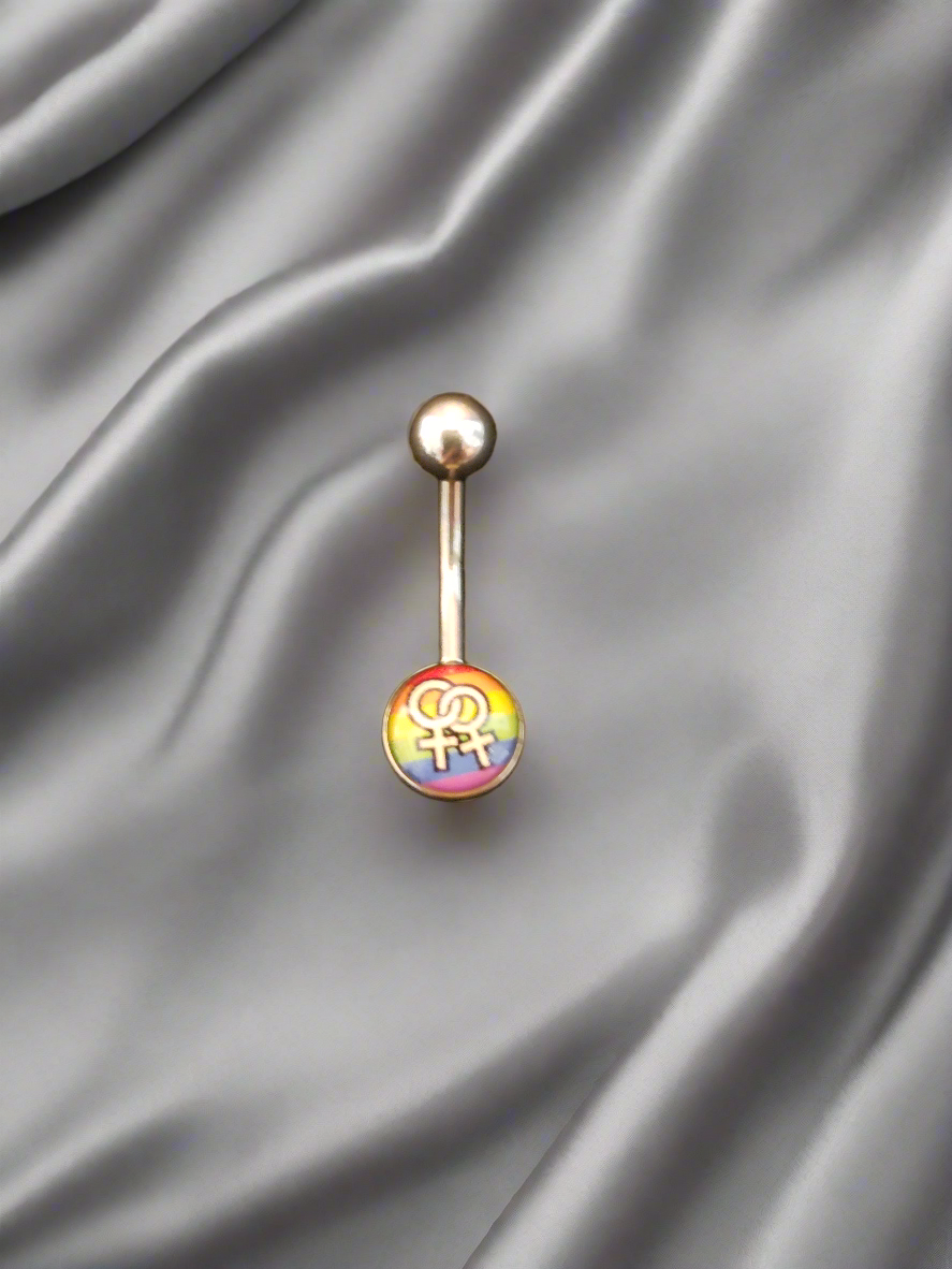 Stainless Steel Pride Venus Belly Piercing