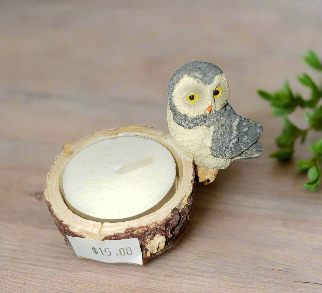 Grey Owl Tea Light Holder