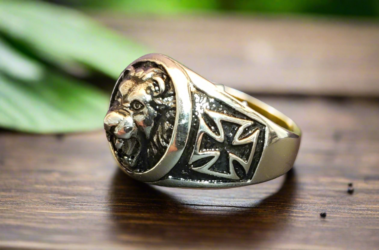 Men's Steel Lion Ring