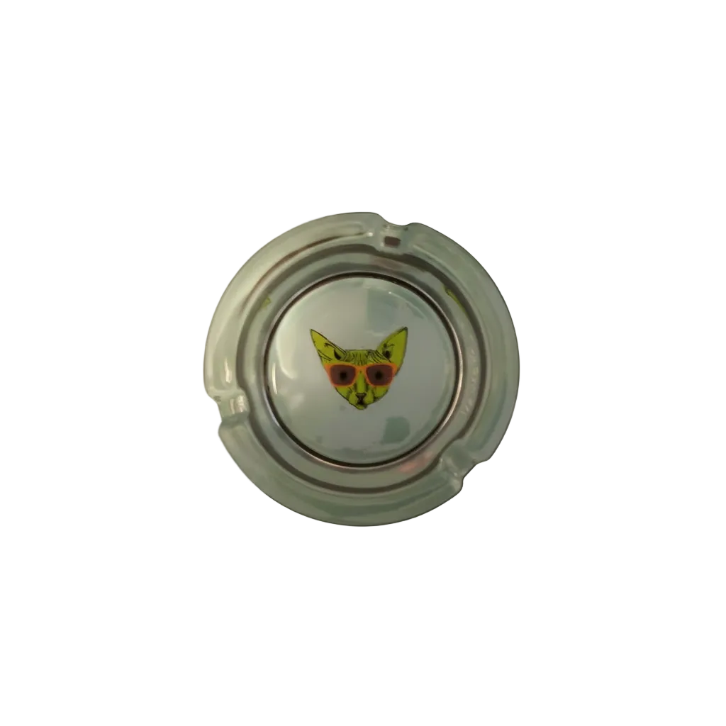 Cool Cat 3 Inch Glass Ashtray