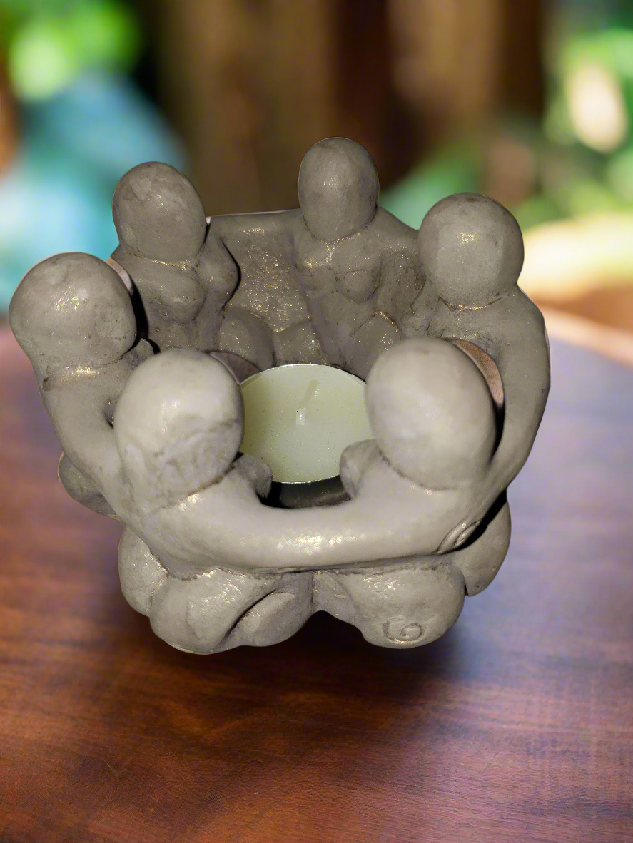 Circle of Goddesses Terra Cotta Tea Light