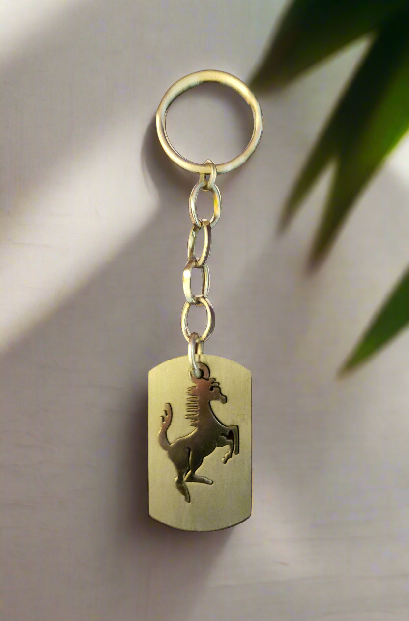 Handmade Keychain with Horse Charm