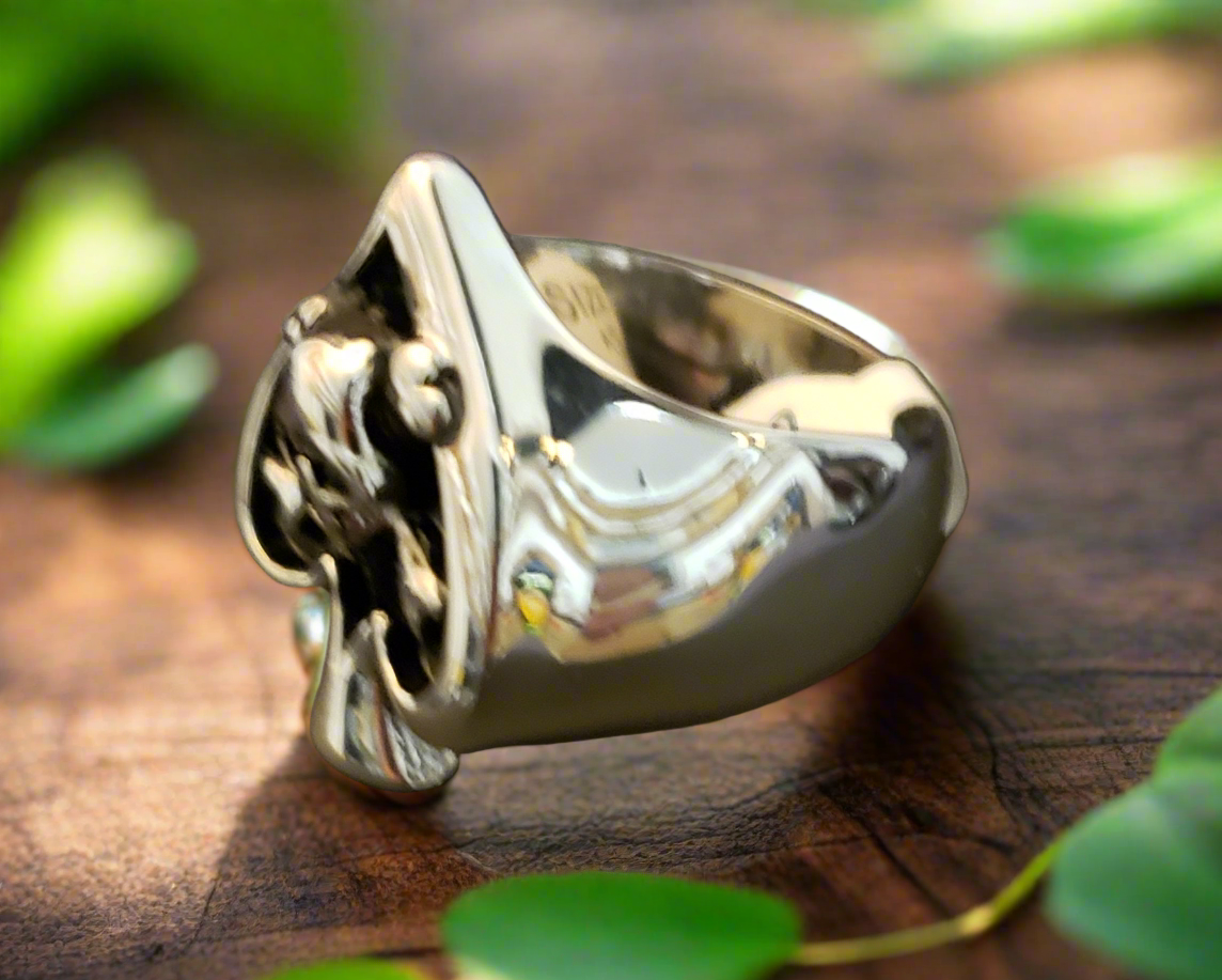 Men's Steel Ace of Spades Ring